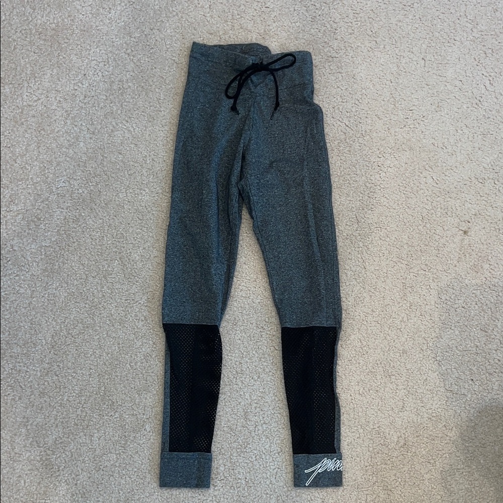 PINK Victoria's Secret Gray and Black Leggings